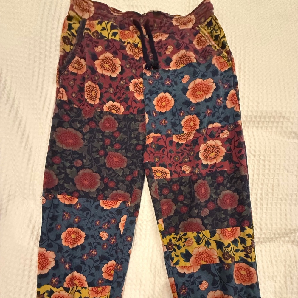 Floral Patchwork Lounge Pants - Multicolor
